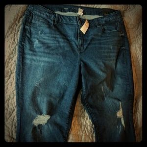 Lane Bryant Distressed Skinny Jeans NWT